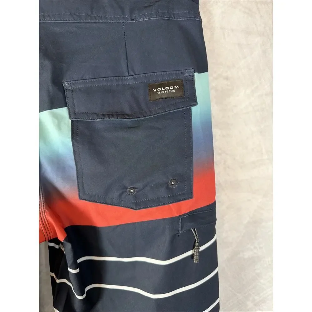 Boy's Youth Volcom Mod-Tech Board Shorts Swim Sz 16